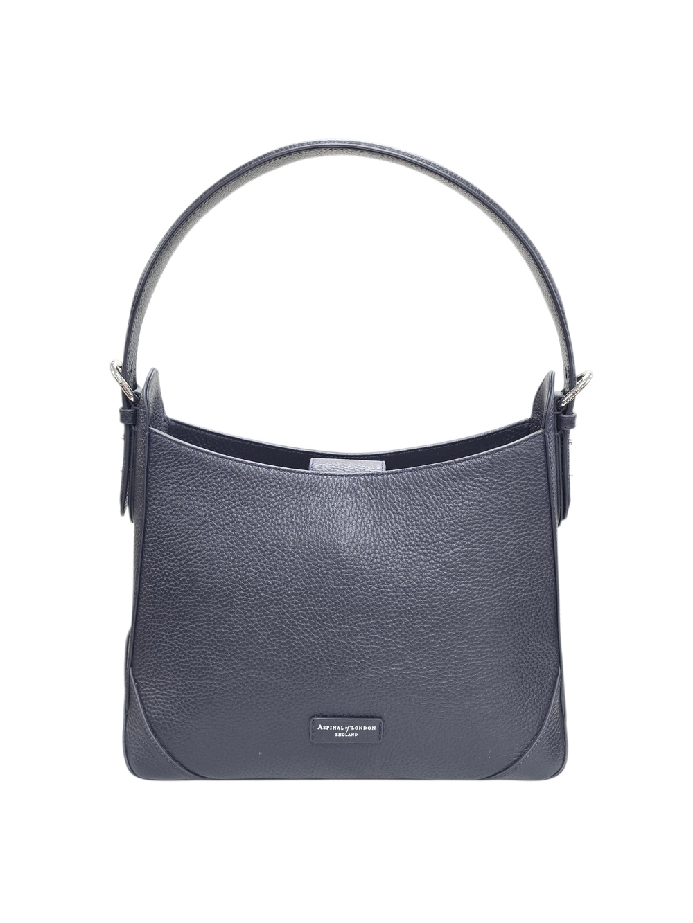 Aspiral Of London Pebbled Leather Topaz Hobo Bag - DARK NAVY BLUE - Picture 2 of 6